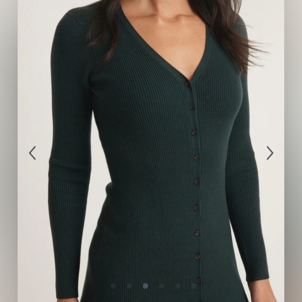 Marine layer Brea Rib Midi Dress in Ponderosa Pine - Picture 5 of 6